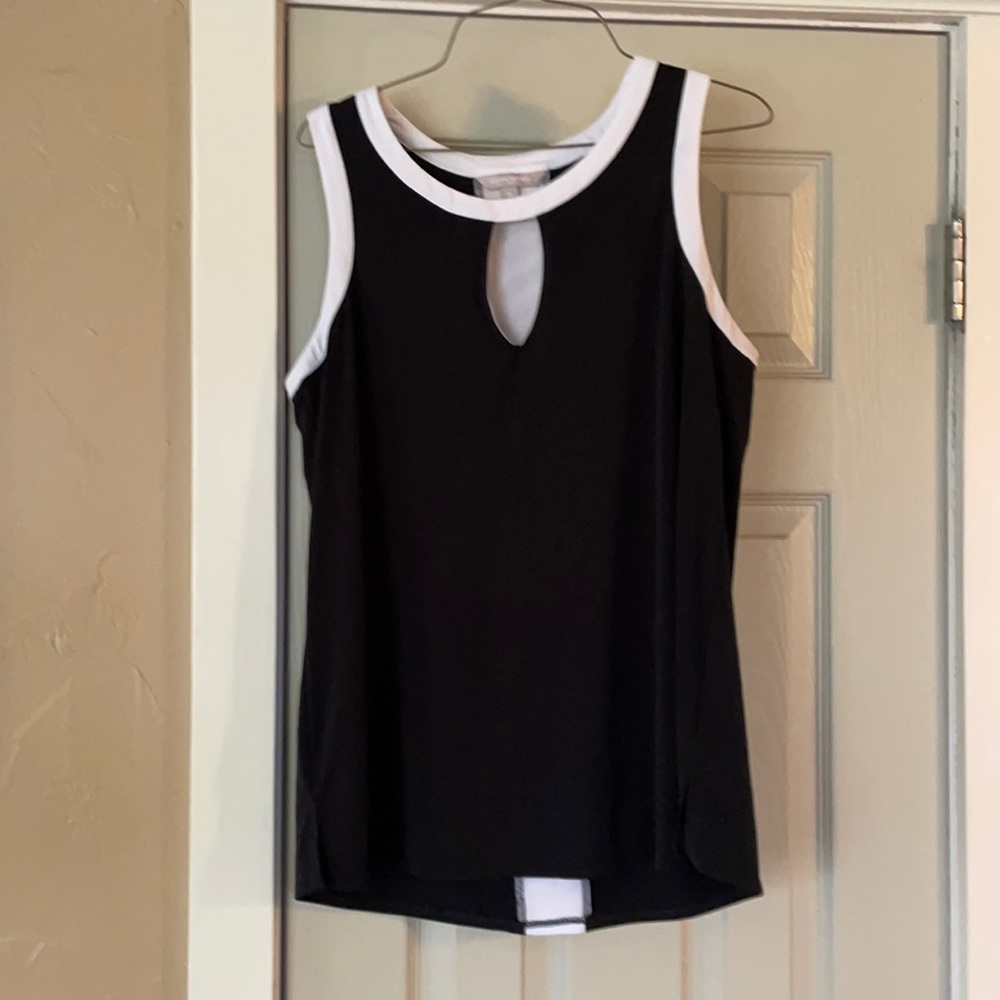 Black and white blouse
